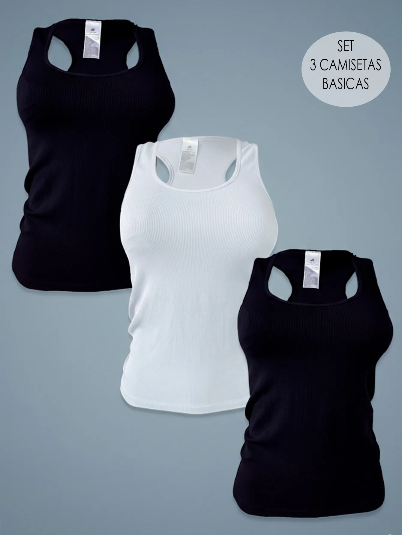OLIMPICA PLA BLANCO Y NEGRO SET DE 3 8515